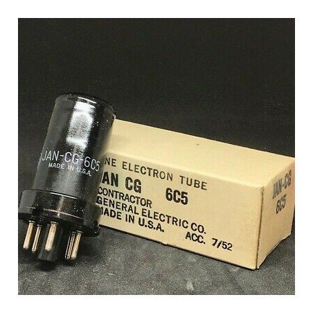 JAN CG 6C5 ELECTRON VACUUM TUBE VALVE GENERAL ELECTRIC