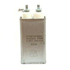 2UF 600VDC 600V PAPER IN OIL CAPACITOR CP70E1EF205K1 AEROVOX