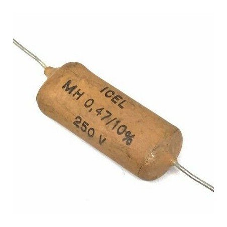 0.47UF 470NF 250V 10% AXIAL CAPACITOR ICEL