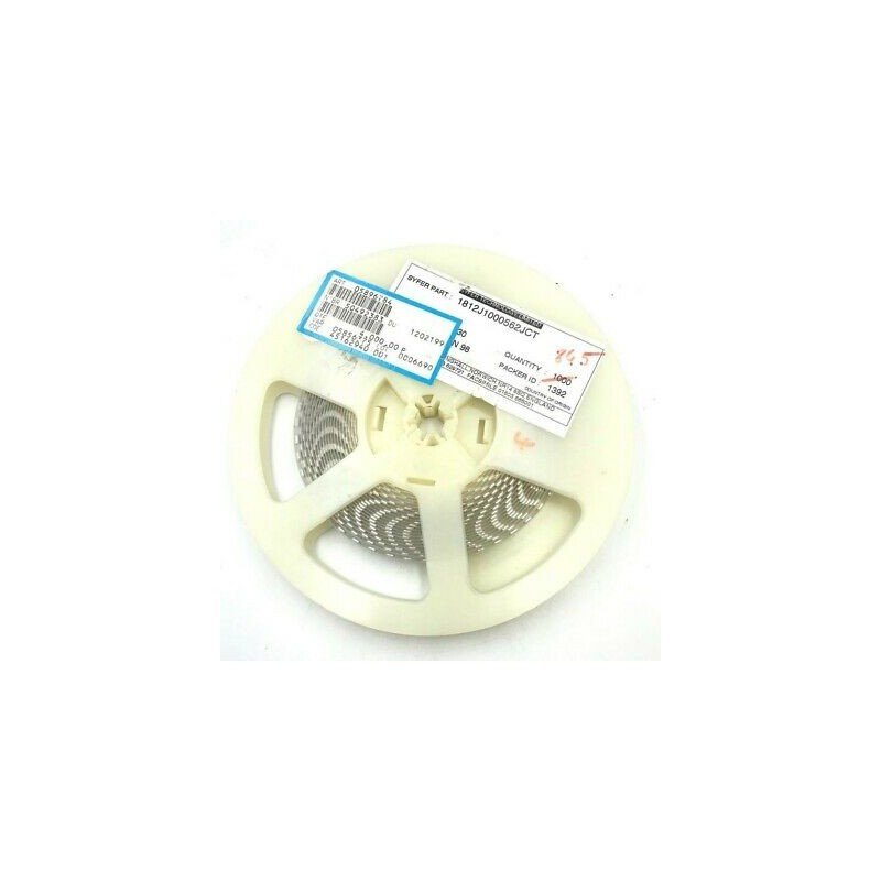 5600PF 5.6NF 100V 5% SMD/SMT CERAMIC CAPACITOR 1812J1000562JCT QTY:10