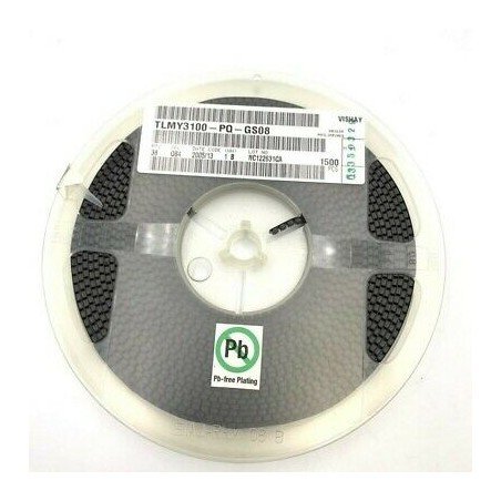 TLMY3100-DQ-GS08 SMD/SMT YELLOW LED 594nM 2.1V 0.1W VISHAY QTY:5