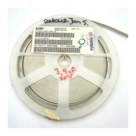 3.9NF 3900PF 50V 5% SMD/SMT CERAMIC CAPACITOR B37871-K5392-J60 TDK QTY:100