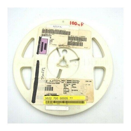 100NF 50V 20% SMD/SMT CAPACITOR 08055C104KA700J AVX QTY:100