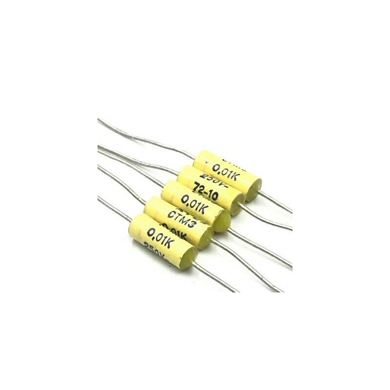 0.01UF 10NF 250V AXIAL FILM CAPACITOR CTM3 ATES QTY:5