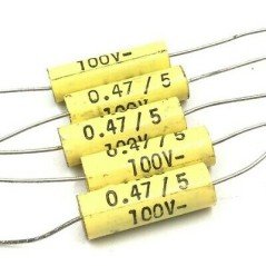 0.47UF 470NF 100V 5% AXIAL FILM CAPACITOR ARCOTRONICSS QTY:5