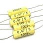 0.47UF 470NF 100V 5% AXIAL POLYPROPYLENE FILM CAPACITOR ARCOTRONICSS QTY:5
