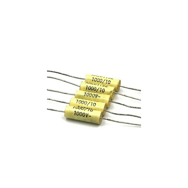 1NF 1000PF 1000V 5% AXIAL POLYPROPYLENE FILM CAPACITOR ARCOTRONICSS QTY:5