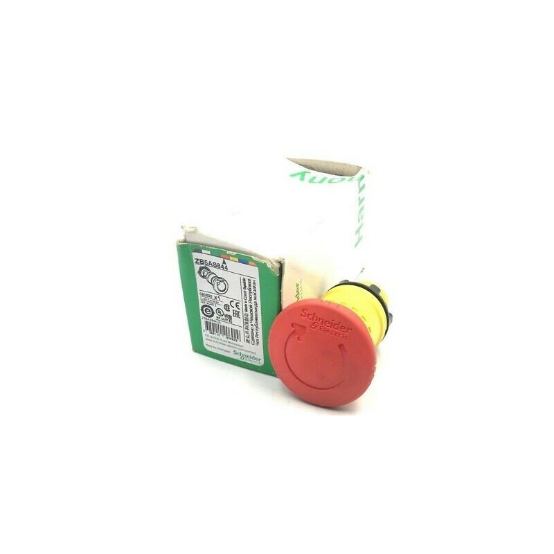 SCHNEIDER ELECTRIC ZB5AS844 EMERGENCY STOP SCRAM PUSH BUTTON SWITCH 22mm
