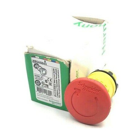 SCHNEIDER ELECTRIC ZB5AS844 EMERGENCY STOP SCRAM PUSH BUTTON SWITCH 22mm