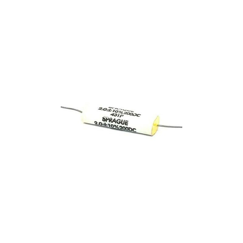 2000NF 2UF 10% 200VDC AXIAL MIL SPEC POLYESTER CAPACITOR 431P SPRAGUE