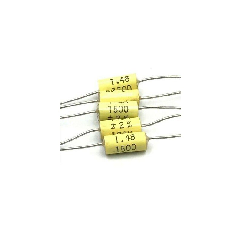 1.5NF 1500PF 100V 2% AXIAL POLYPROPYLENE FILM CAPACITOR ARCOTRONICSS QTY:5