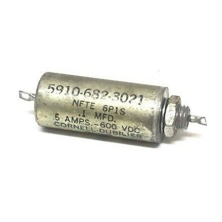 0.1UF 100NF 600V 5A AXIAL CAPACITOR NTFE CORNELL DUBILIER 5910-682-3021