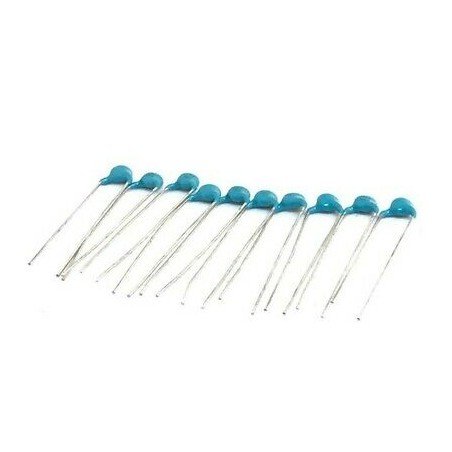 1NF 1000PF 20% 1KV CERAMIC DISC RADIAL CAPACITOR DEBE33A102ZC1B MURATA QTY:10
