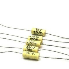 4.7NF 4700PF 250V AXIAL POLYPROPYLENE FILM CAPACITOR ARCOTRONICS QTY:5