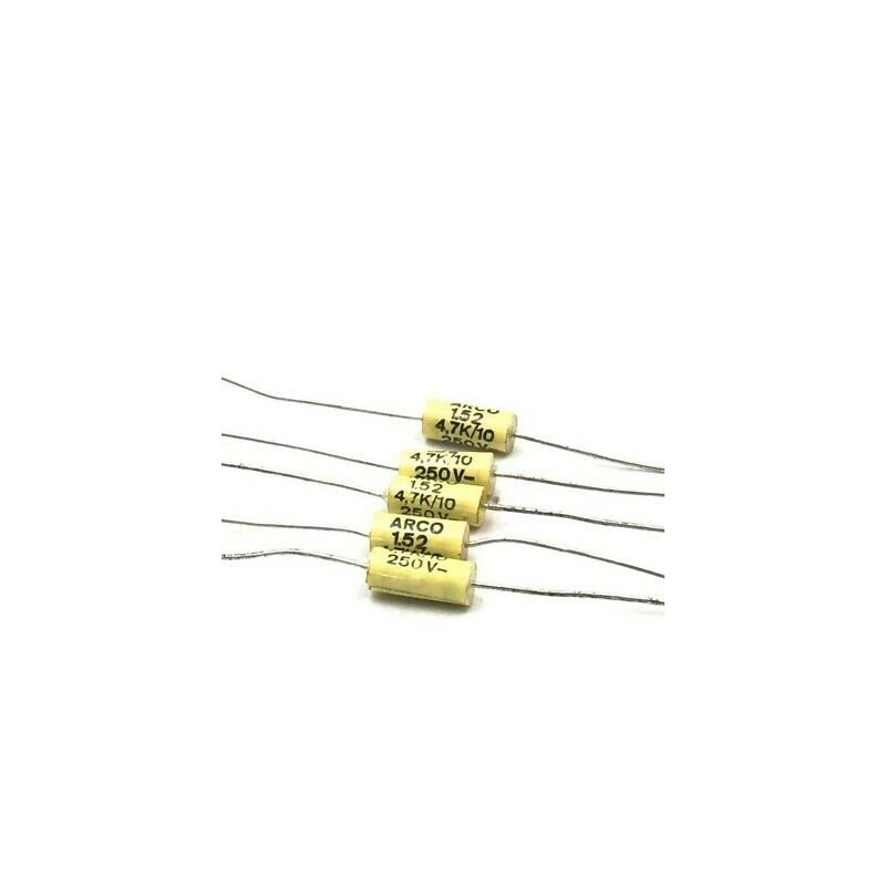 4.7NF 4700PF 250V AXIAL POLYPROPYLENE FILM CAPACITOR ARCOTRONICS QTY:5