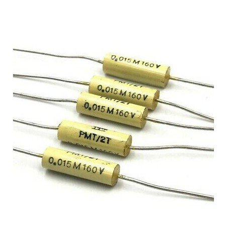 0.015UF 15NF 160V AXIAL POLYPROPYLENE CAPACITOR ITT QTY:5