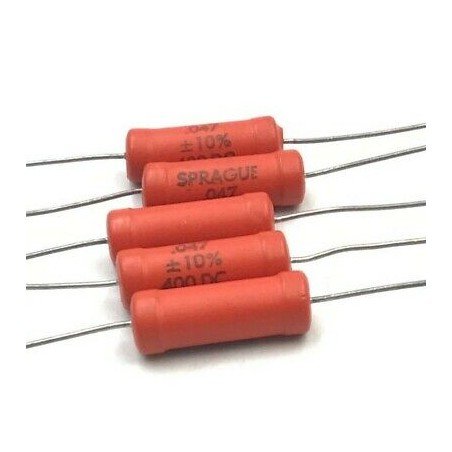 0.047UF 47NF 400V 10% AXIAL POLYPROPYLENE CAPACITOR QTY:5