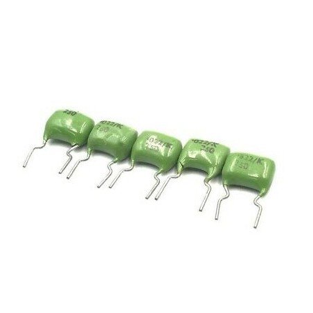 22NF 22000PF 250V RADIAL POLYESTER CAPACITOR QTY:5