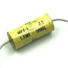 1.5UF 100V MPT POLYPROPYLENE AUDIO CAPACITOR J-1 (JAN) ITT 22X10mm