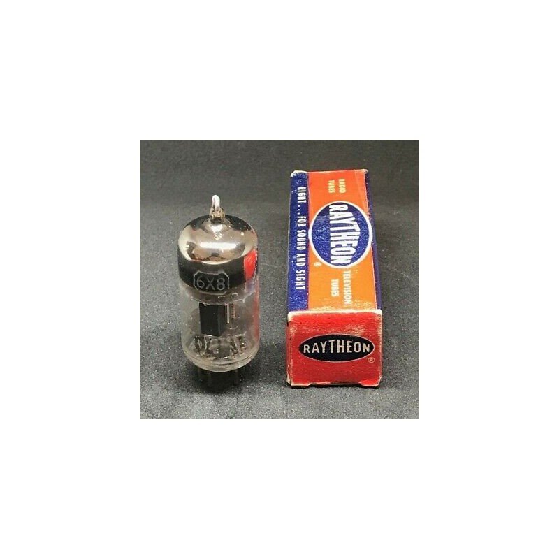 6X8 ELECTRON VACUUM TUBE VALVE RAYTHEON