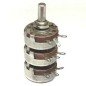 270KOHM+10KOHM+10KOHM 270K+10K+10K METAL MILITARY LINEAR TRIPLE POTENTIOMETER AL
