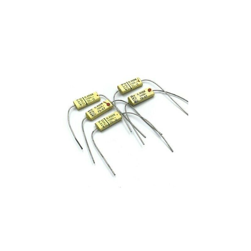 402NF 100V AXIAL AUDIO CAPACITOR CTM12 ATES 20X8MM [QTY:5]