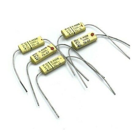 402NF 100V AXIAL AUDIO CAPACITOR CTM12 ATES 20X8MM [QTY:5]