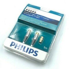 PHILIPS SWV3134S/10 ANTENNA CABLE PAL COAX CABLE MALE TO FEMALE GOLD 5M