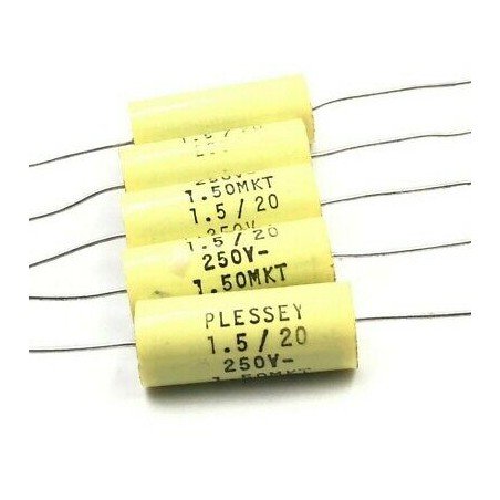 1.5NF 1500PF 250V RADIAL POLYPROPYLENE CAPACITOR PLESSEY QTY:5