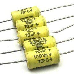 10UF 10000NF 100V AXIAL ELECTROLITYC CAPACITOR JAMICON QTY:5