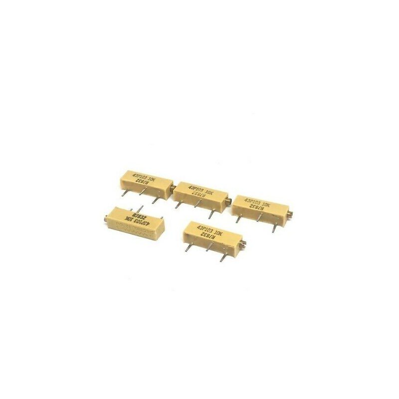 10KOHM 10K 10% TRIMMER RESISTOR POTENTIOMETER 43P103 SPECTROL QTY:5