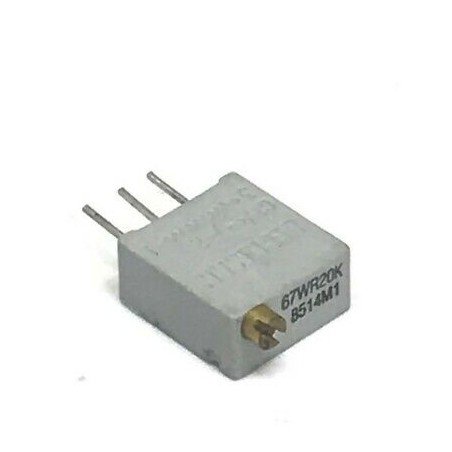 20KOHM 20K TRIMMER RESISTOR POTENTIOMETER 67WR20K BECKMAN