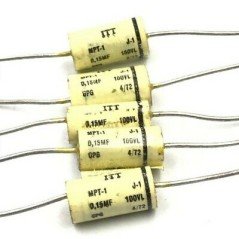 0.15UF 150NF 100V AXIAL POLYPROPYLENE CAPACITOR ITT QTY:5