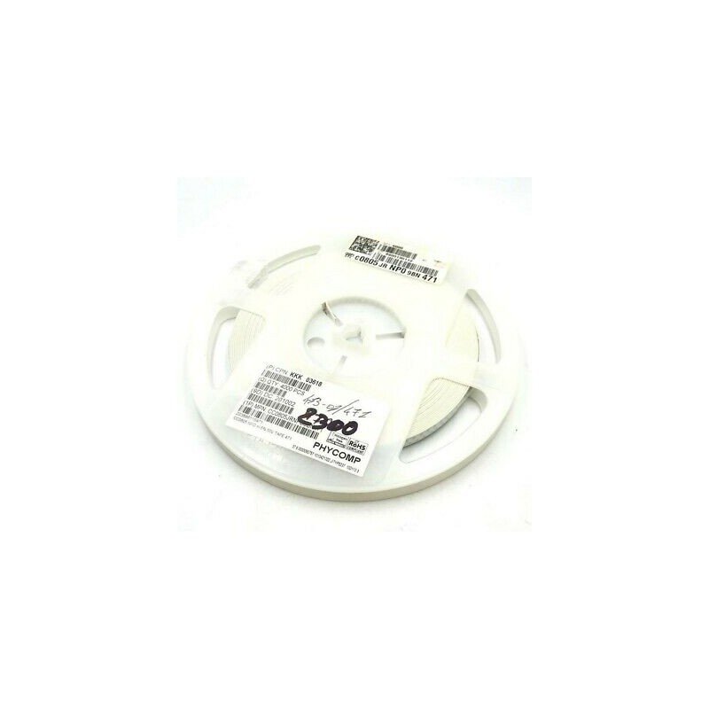 470PF 50V 5% SMD/SMT CERAMIC CAPACITOR CC0805JRNPO9BN471 YAGEO QTY:100