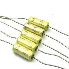 2.2UF 2200NF 63V AXIAL ELECTROLYTIC CAPACITOR SIEMENS QTY:5