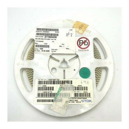 0.68UF 68NF 10V 10% SMD/SMT CERAMIC CAPACITOR C2012X7R1C684MT TDK QTY:10