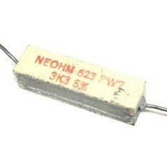 3.3KOHM 3K3 7W 5% AXIAL WIREWOUND CERAMIC RESISTOR NEOHM