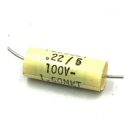 0.22UF 100V AXIAL CAPACITOR PLESSEY