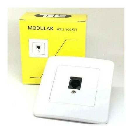 1X6P4C RJ11 TELEPHONE MODULAR WALL SOCKET TMS-14 TELE