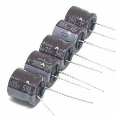 560UF 35V RADIAL ELECTROLYTIC CAPACITOR NICHICON QTY:5