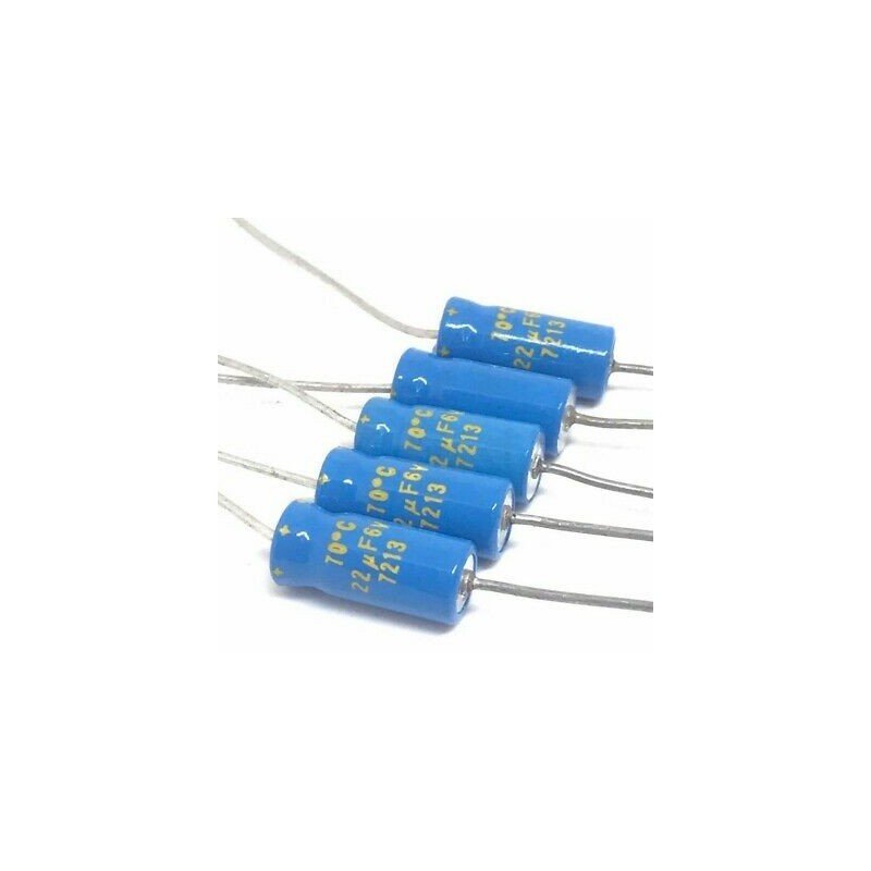 22UF 6V AXIAL ELECTROLYTIC CAPACITOR GTE QTY:5