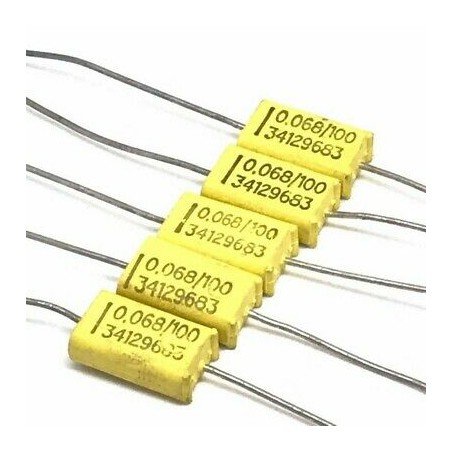 0.068UF 68NF 100V AXIAL CAPACITOR 34129683 QTY:5