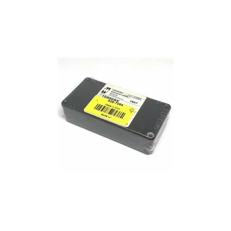 HAMMOND 1590GBK BLACK DIECAST ALUMINUM ENCLOSURE CASE BOX (100x50x25mm)