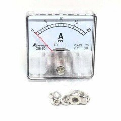 0-20A ANALOG PANEL METER AMMETER 0B-60 KONTRON 60x60mm