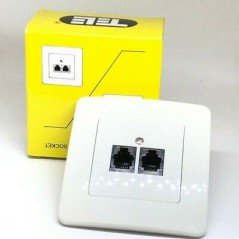 2X6P4C RJ11 TELEPHONE MODULAR WALL SOCKET TMS-24 TELE
