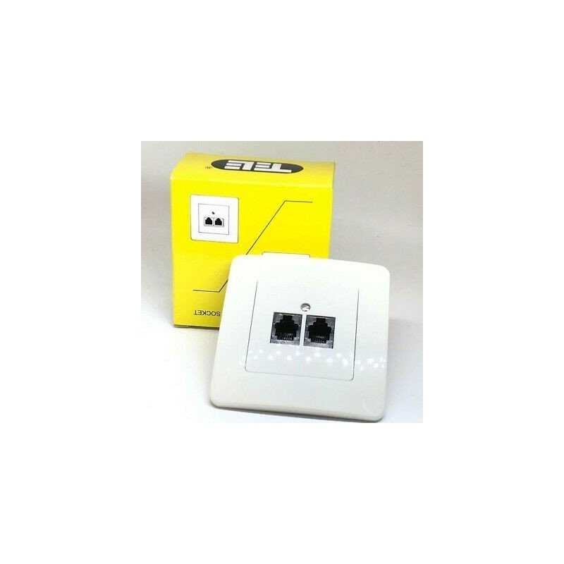 2X6P4C RJ11 TELEPHONE MODULAR WALL SOCKET TMS-24 TELE