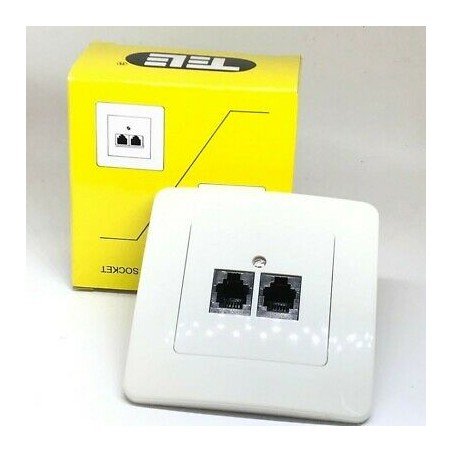 2X6P4C RJ11 TELEPHONE MODULAR WALL SOCKET TMS-24 TELE