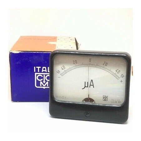 -50-50uA ANALOG PANEL METER AMMMETER CASSINELI 90x80x45mm