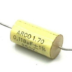 0.118UF 118NF 1% 250V AXIAL CAPACITOR ARCOTRONICS