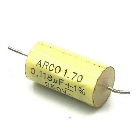 0.118UF 118NF 1% 250V AXIAL CAPACITOR ARCOTRONICS